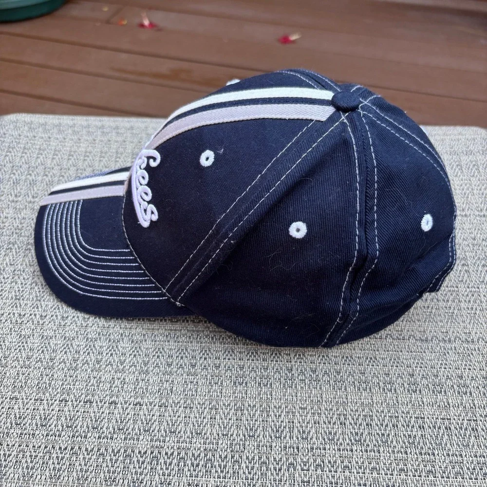 MLB New York Yankees Hat Mens OSFA Navy Blue Good Racing Stripe Cap